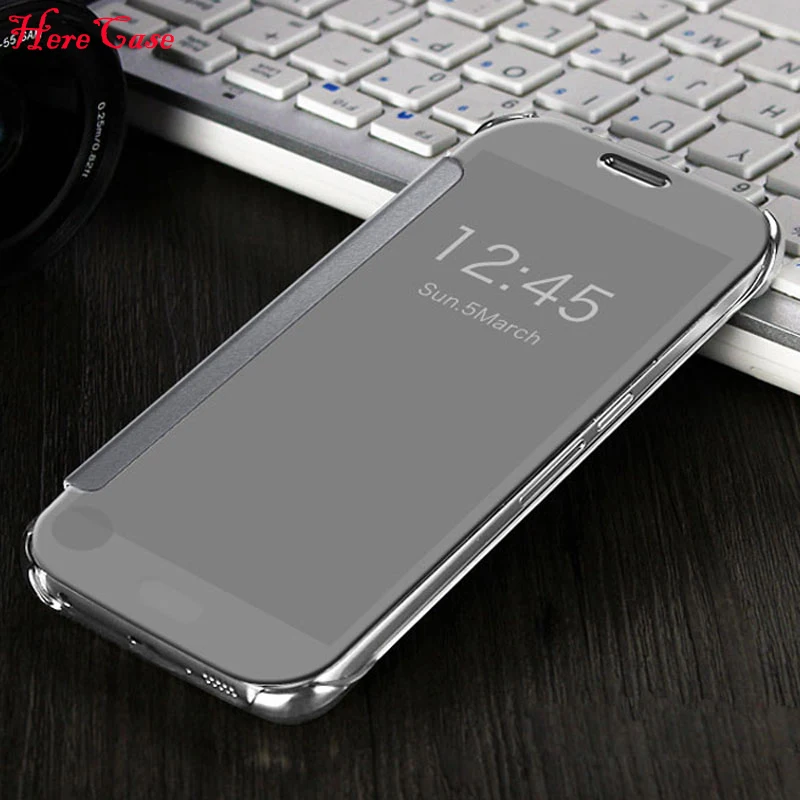 S6 edge Mirror Leather case For Samsung Galaxy plus Transparent Plastic Case Coque | Мобильные телефоны и аксессуары