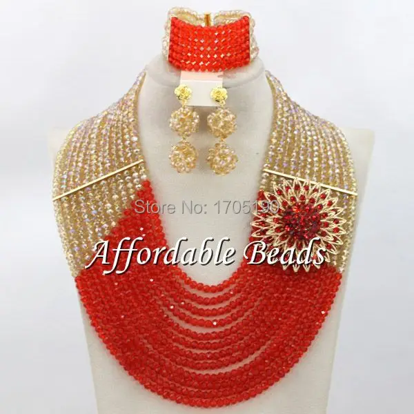 

Shining Costume Jewelry Set Popular Bridal Costume Jewelry Free Shipping ABW064