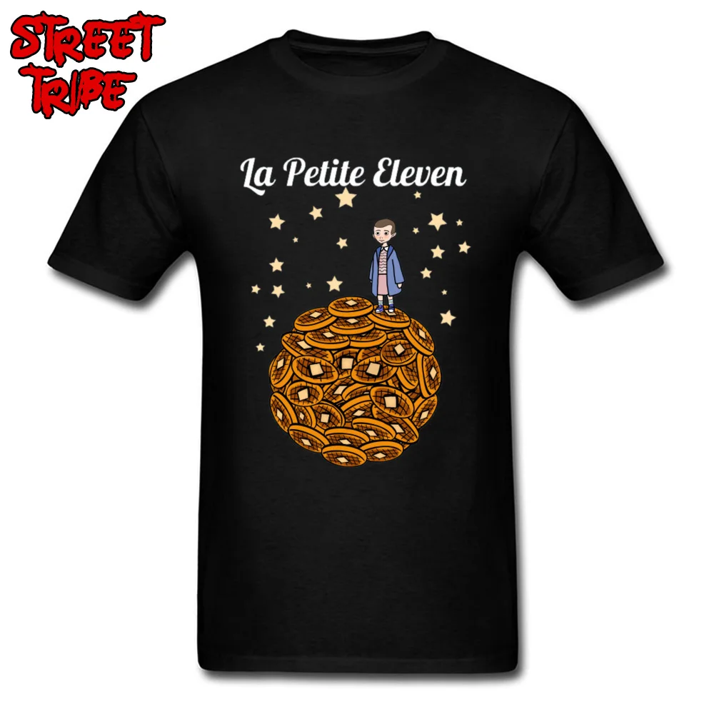 SummerPrinted On Short Sleeve Tops Shirt Summer/Autumn Plain Round Neck 100% Cotton Sweatshirts Man T Shirts la petite eleven  la petite eleven black