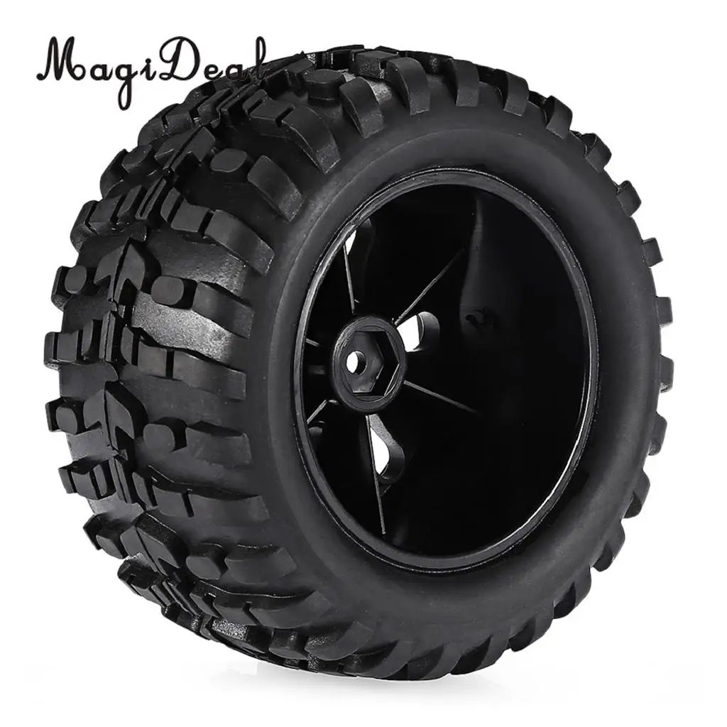 MagiDeal 2Pcs 1/10 RC Climbing Cars Monster Truck Wheels Tyres for XS TM Flux MT ZD Racing LRP HPI Savage MT ZD Racing Apply