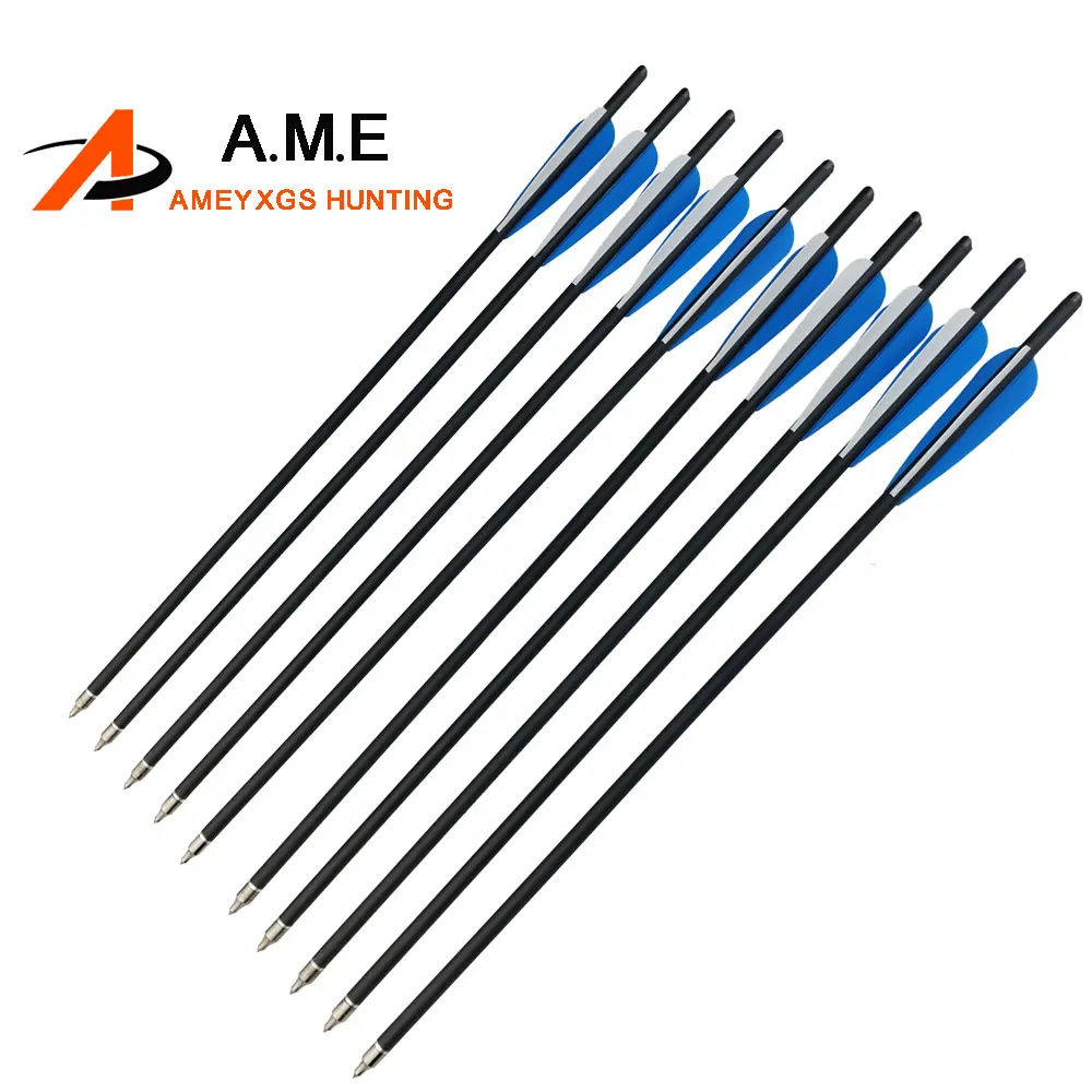 

6pcs 20 inch/53.8cm Crossbow Arrows Mix Carbon Steel fixed Arrows Outdoor Traditional Bow