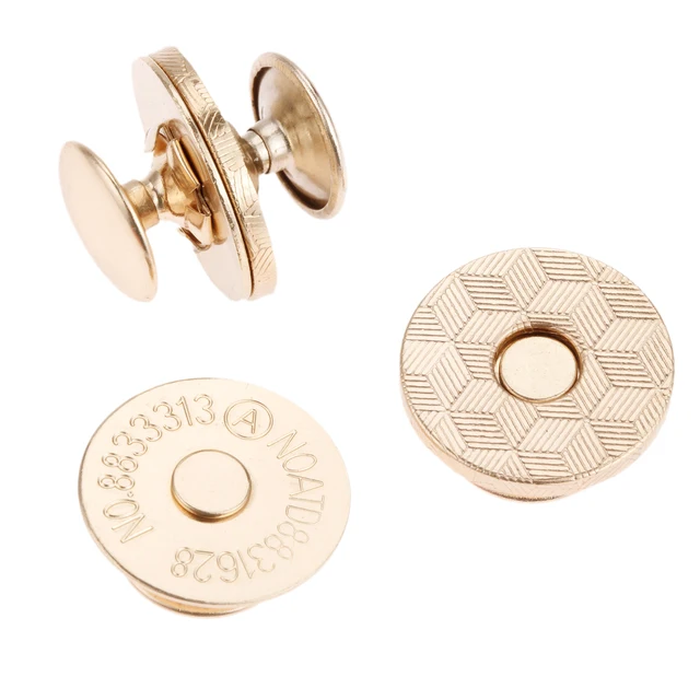 10x Botones Snap Bolso Magnético con remaches tachonados de Cartera Bolso de Mano Broche Plata 18mm