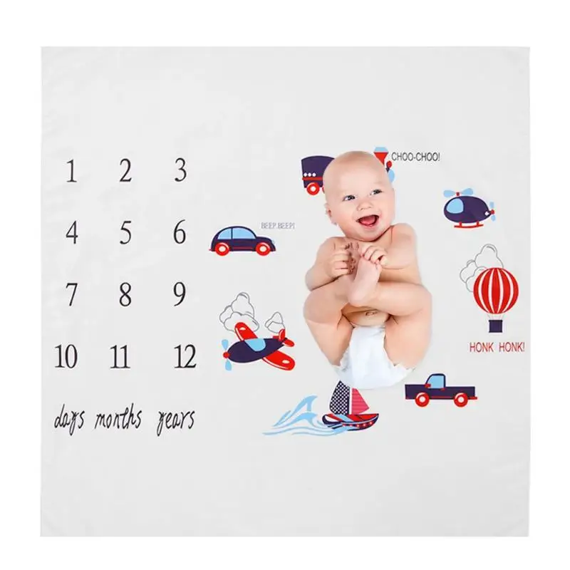 

Infant Baby Photography Blanket Props Kids Newborn Swaddle Wrap Cartoon Cars Printed Blankets Newborn Soft Bathing Towels Quilt