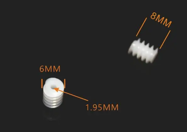 Phiopilan 0.5 Модуль 6*8 мм w6* 8 2A Aperture 1.95 мм белый Пластик 6*8(2A) червь турбины редукторы DIY режим