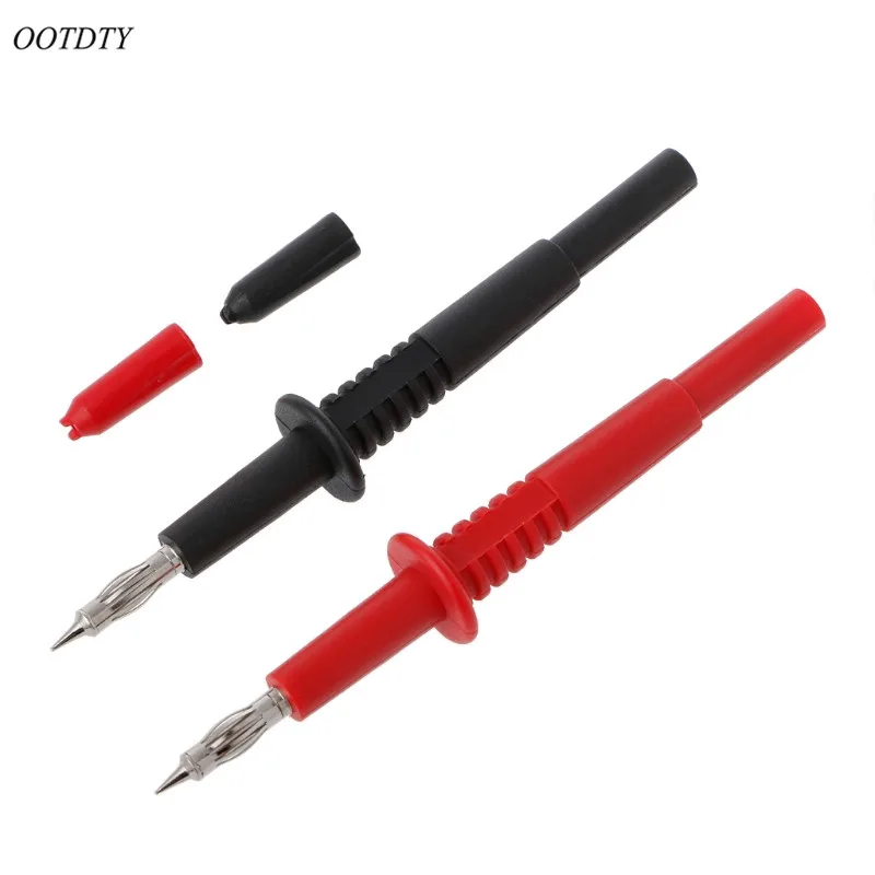 

2 Pcs Copper Rod Multimeter Testing Probe 4mm Socket Type Probe Banana Connector
