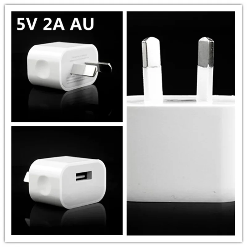 

NEW 5V 2A Australia New Zealand AU Plug USB Wall Charger Power Travel AC Adapter for iPhone 8 X XR XS XS MAX for xiaomi for htc