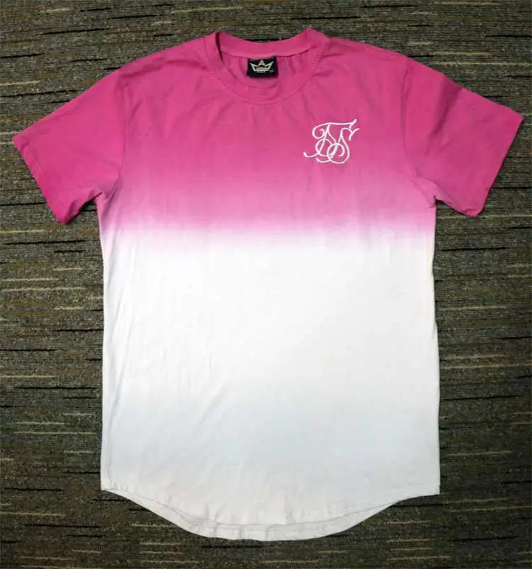Мужская брендовая Модная шелковая футболка Kanye West с вышивкой, мужские повседневные футболки в стиле хип-хоп с неровным закругленным подолом и коротким рукавом - Цвет: picture color