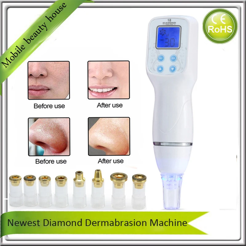 Vacuum Comedo Suction Diamond Microdermabrasion Peeling Blackhead Acne Removal Pores Cleaner Skin Lifting Smooth Beauty Machine