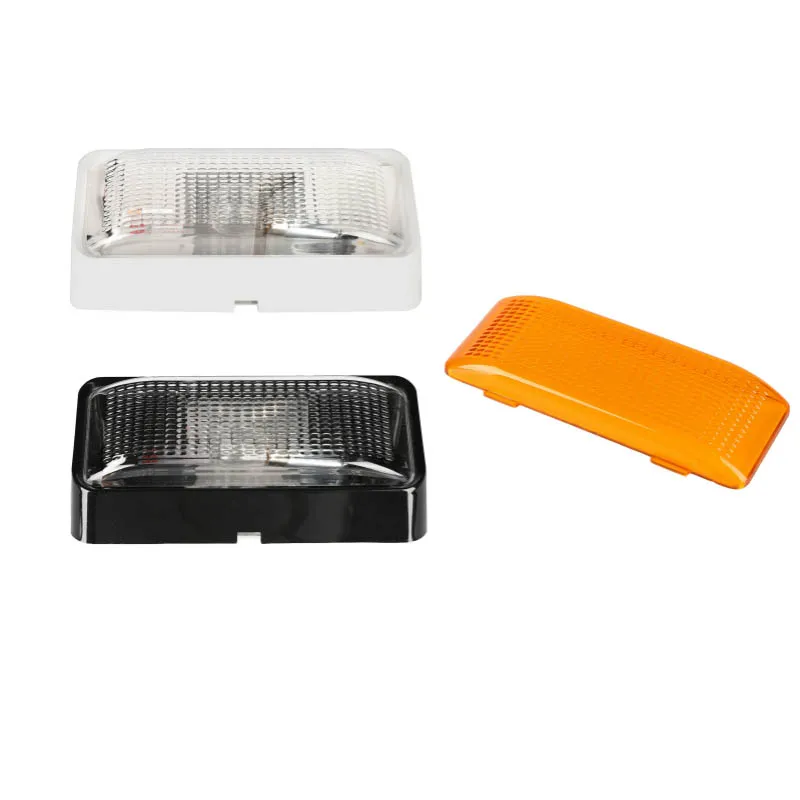 

12V Rectangle Porch Light Corridor Position Lamp Dome Lights for VR Mobile Room Boat Yacht Bulb Replaceable Warm White 3000K