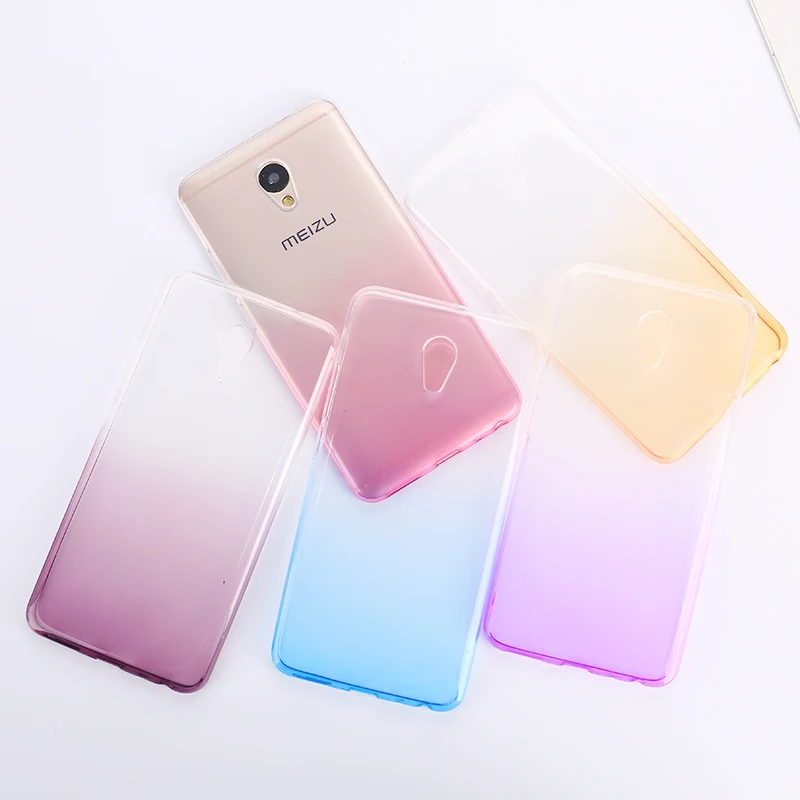 Мягкие градиентные силиконовые чехлы для Meizu M6 Note Pro 7 U20 U10 M6 M3 M5 Note MX6 M6s M5s M5C 5A ультра тонкий бампер задняя крышка телефона