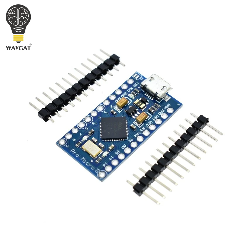 WAVGAT Pro Micro ATmega32U4 5V 16 МГц заменить ATmega328 для arduino Pro Mini с 2 Row штыревые для Леонардо USB интерфейс