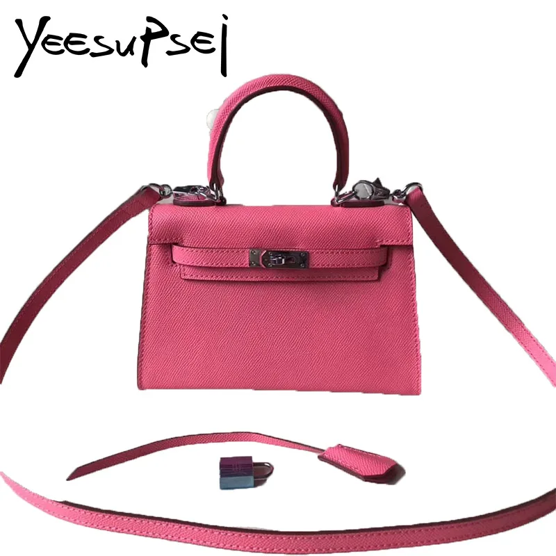 

YeeSupSei Fashion Mini Cute Small Handbags Girl Messenger Bag Luxury Brand Designer Lady Lock Handle Crossbody Bag Kid Handbag