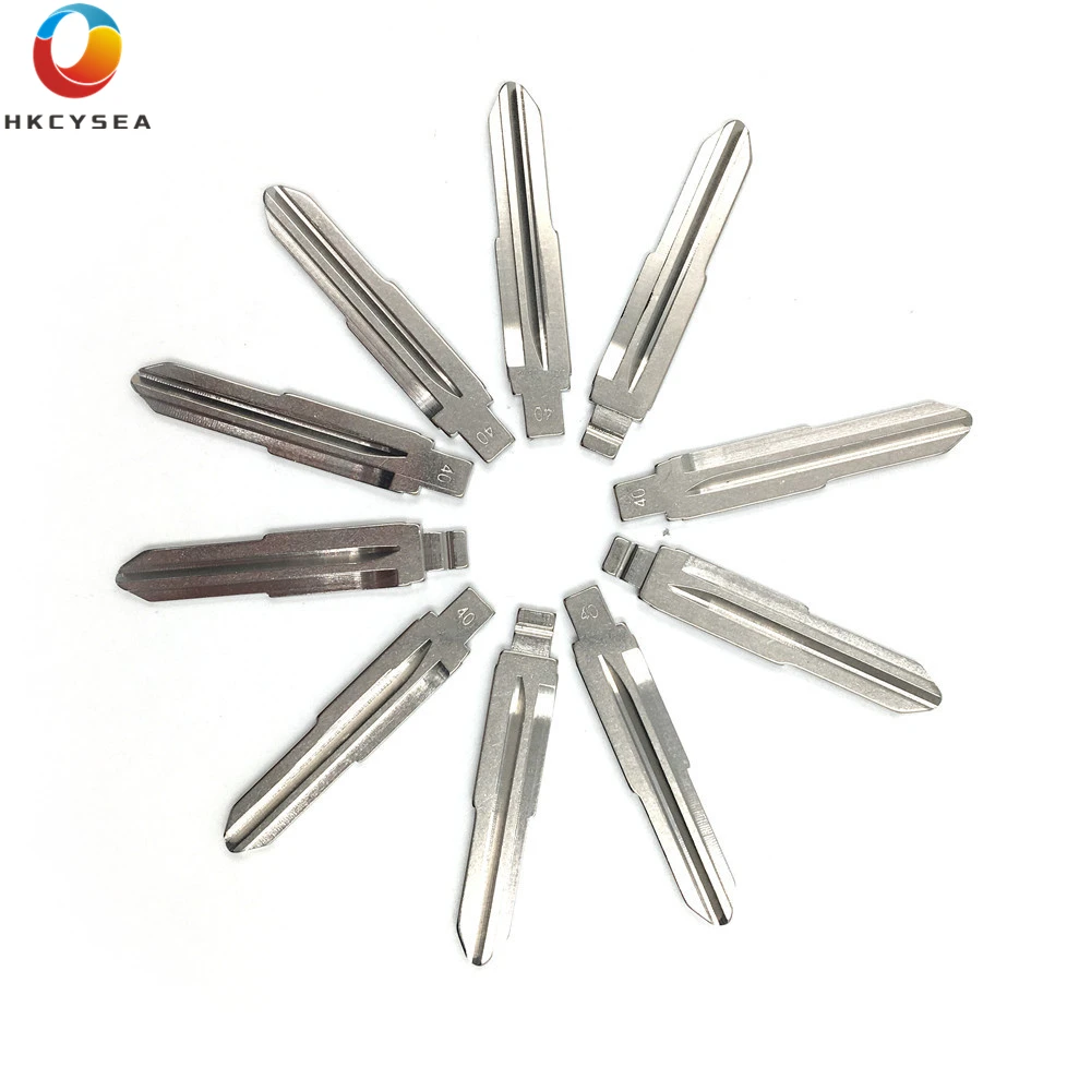 

HKCYSEA 10 pcs/lot Metal Blank Uncut Flip KD Remote Key Blade Type #40 for Chevrolet Epica