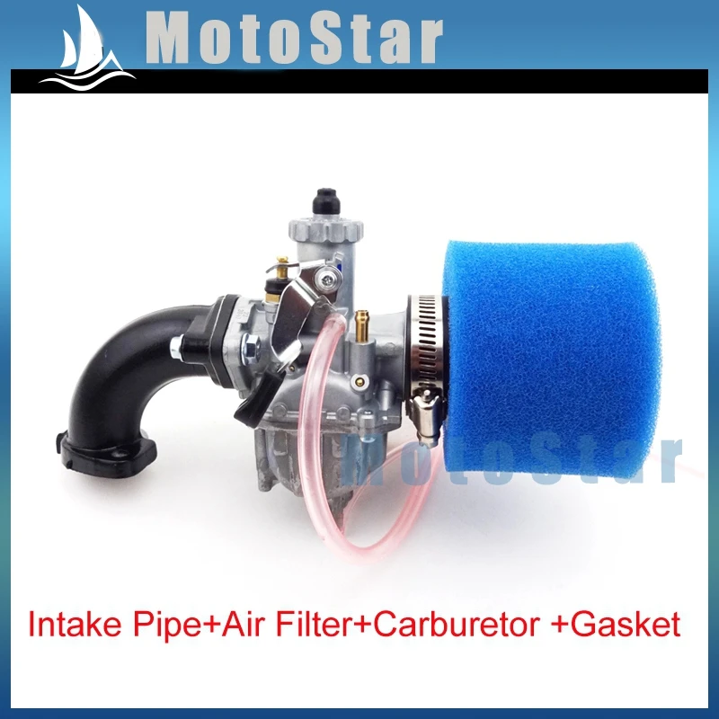 

Chinese Pit Dirt Bike Mikuni VM22 Carb 26mm Carburetor + Blue 38mm Air Filter Mainfold Intake Pipe For 110 125 140cc CRF50 SSR