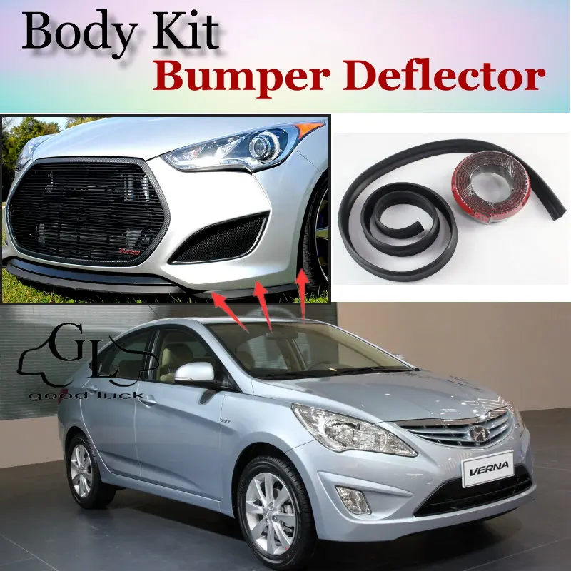 Бампер для Hyundai Accent Verna губ/передний спойлер дефлектор TOPGEAR Friends тюнинг