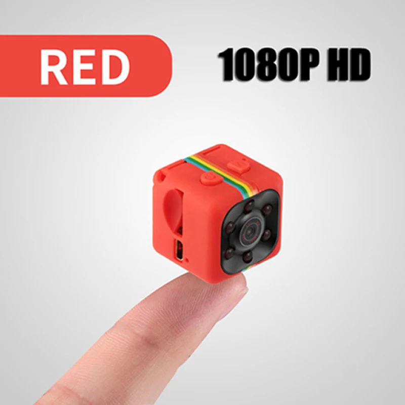 Оригинальная мини-камера SQ11, водонепроницаемый чехол, широкоугольный объектив HD 1080 P, широкоугольный SQ 11, мини-видеокамера DVR, Спортивная видеокамера - Цвет: RED SQ11