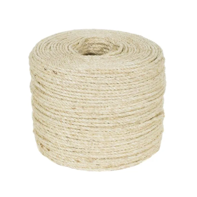 

2/6mm Natural Sisal Rope Durable DIY Making Desk Chair Legs Cat Scratching Post Toy Bingding Material For Cat Sharpen Claw