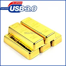 USB3.0 флэш-накопитель 64 ГБ, имитация металла слиток USB3.0 флэш-накопитель s ручка накопители карта памяти 8 ГБ 16 ГБ 32 ГБ 64 ГБ