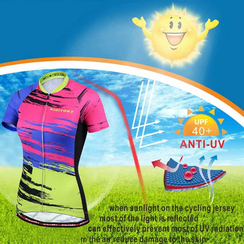 KIDITOKT Велоспорт Джерси Набор pro team дешевая одежда, Китай roupa de ciclismo feminino roupa ciclismo Женская велосипедная одежда