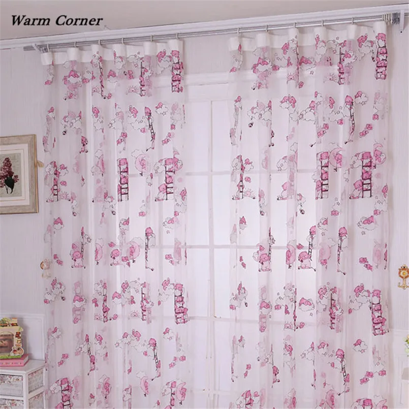 Warm Corner Lm Child Bear Tulle Window Screens Door Balcony