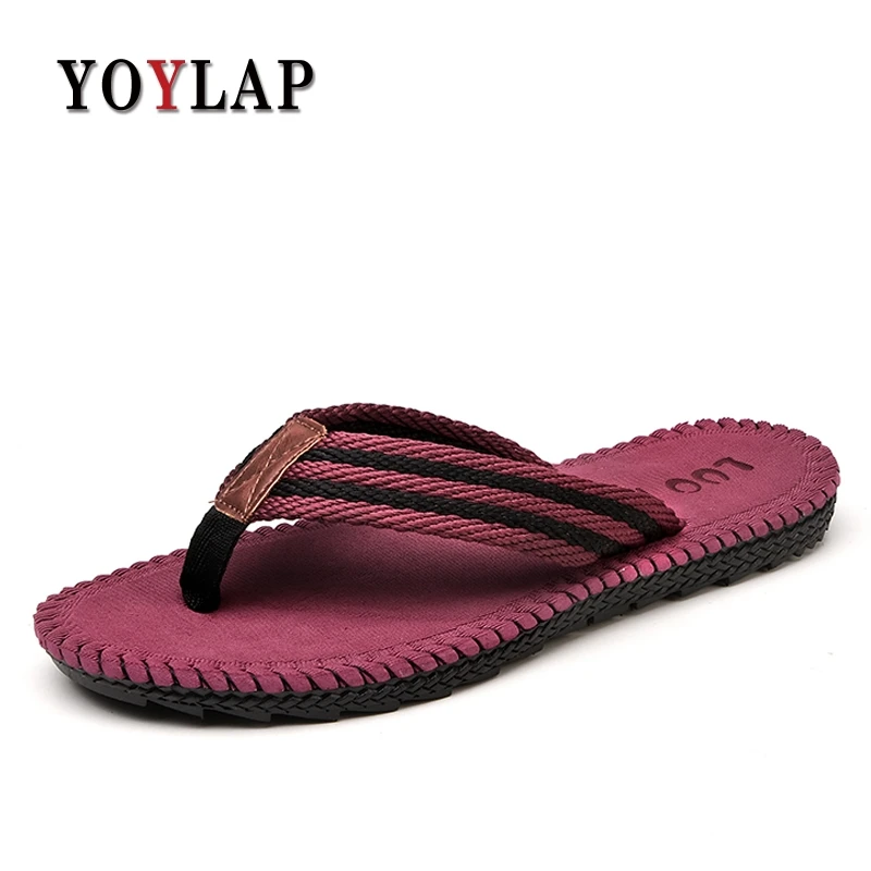 Summer Fashion Men's flip flops Beach Sandals for Men Flat Slippers non slip Shoes plus size 45 