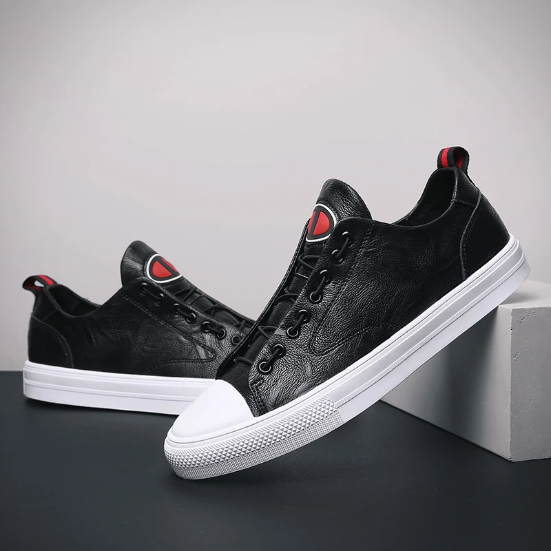 

Men Casual Shoes outdoor Fashion genuine Leather Shoes Male Loafers Lace-up Men's Flat Shoes Breathable Sneakers Men Flats Shoes
