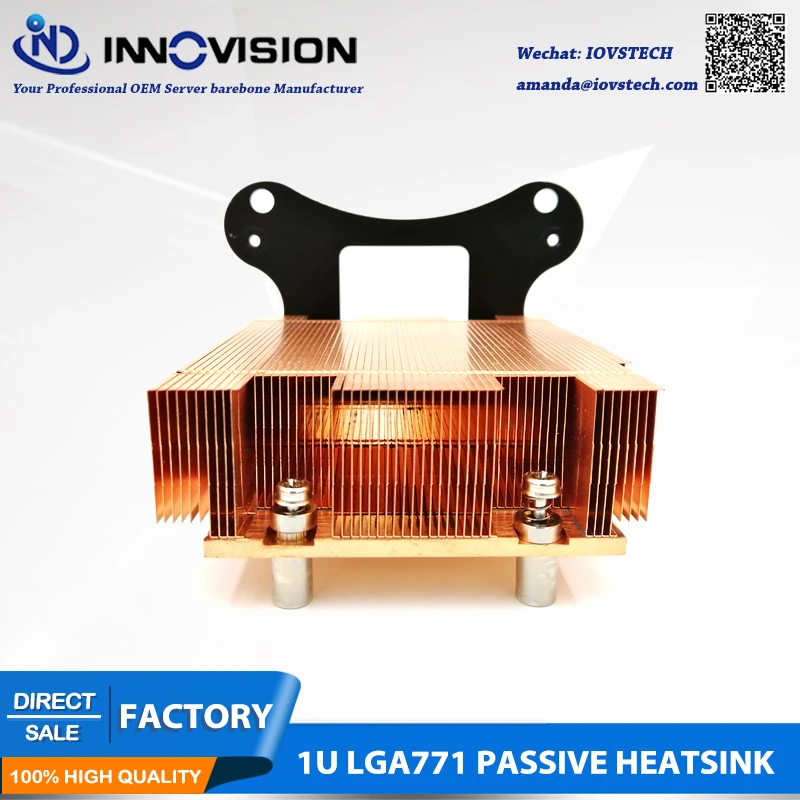 Новый пассивный радиатор сервера LGA771 1U с обратной планой новый медный кулер ЦП