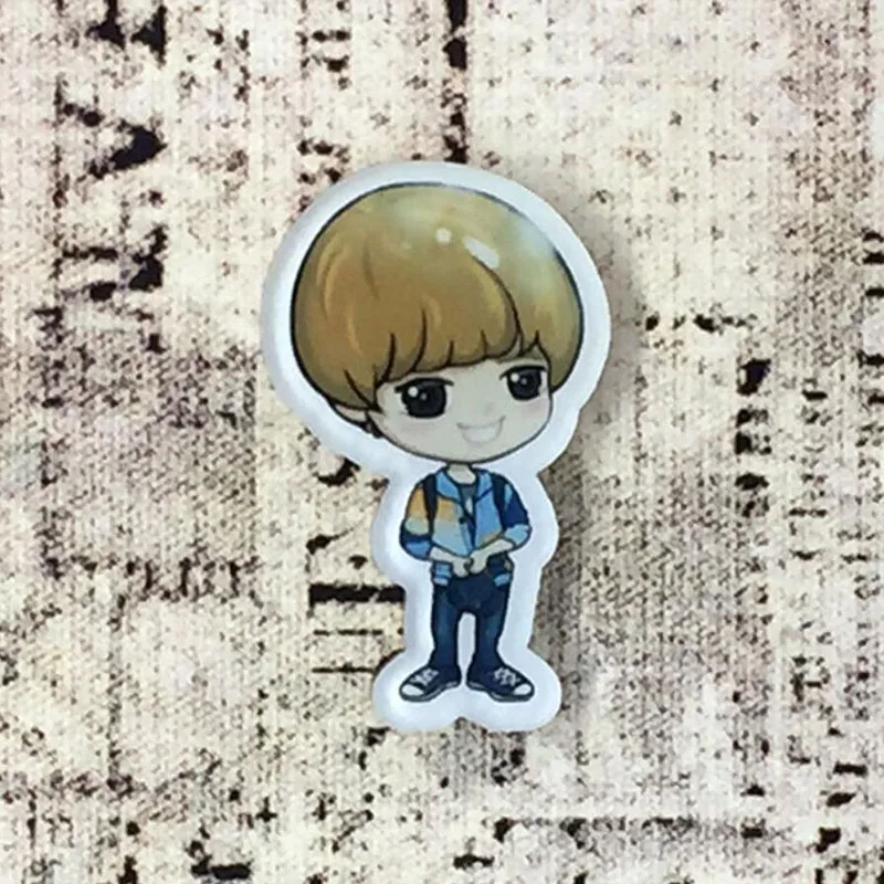 1 шт. Лидер продаж милые Мультяшные значки на брошь EXO Kris Oh Se Hun Luhan булавка рюкзак