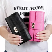 

Women Fashion Leather PU Wallets Purse Card Long Wallet Holder Clutch