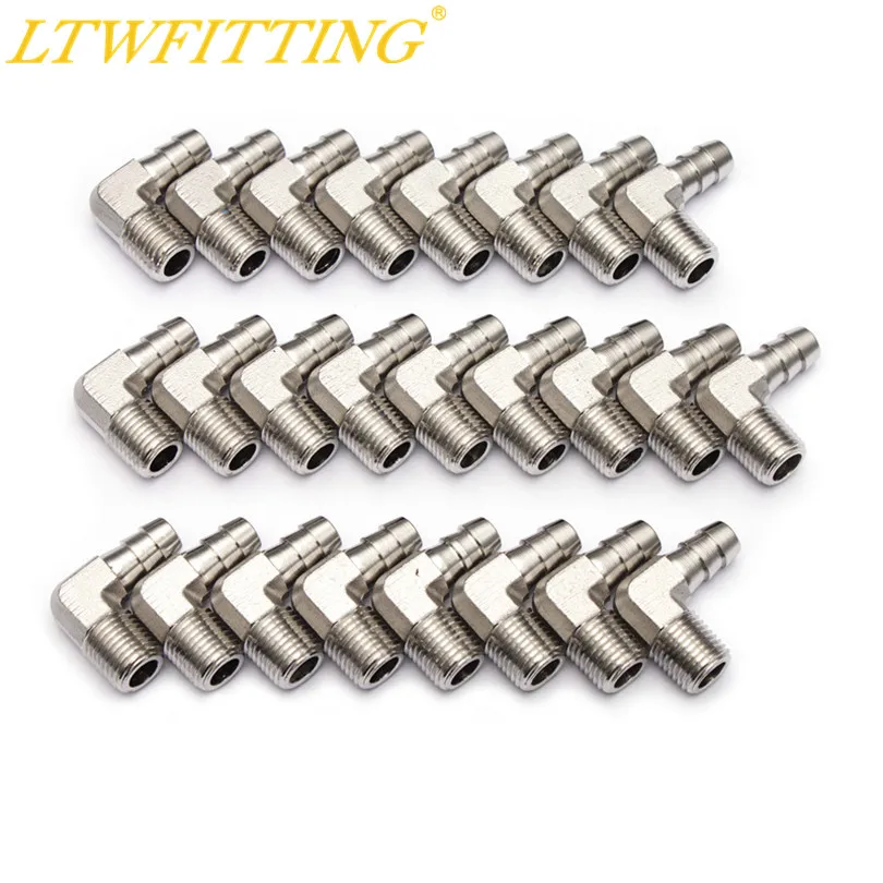 Штуцер LTWFITTING из нержавеющей стали с углом 90 градусов штуцер 316 зазубринами 3/8