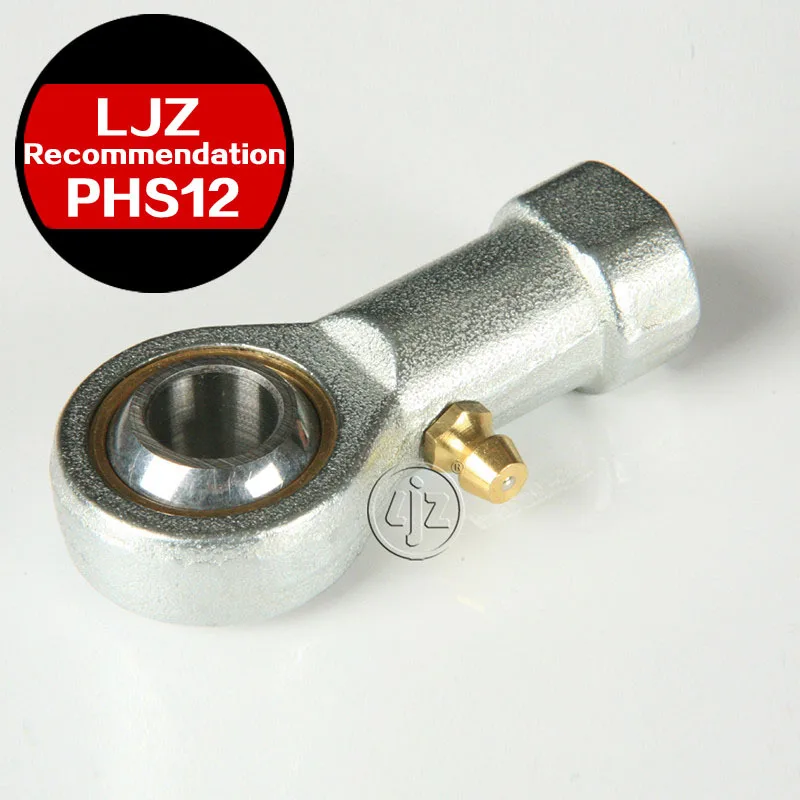 Lubricant type Rod ends Bearings M12*1.75 Right and Left hand thread 12mm bore 1 Pieces/lot