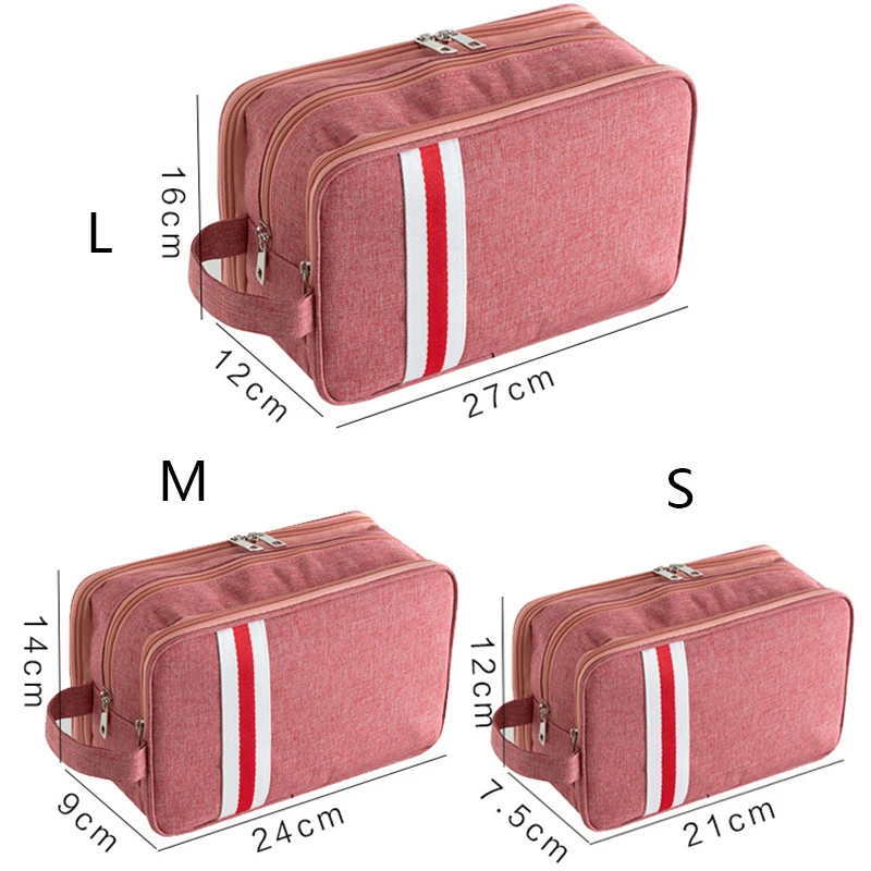 السفر غسل حقيبة حقيبة مستحضرات تجميل ضد الماء الرجال والنساء المحمولة التخزين المنظم مجموعة كبيرة قدرة السفر الجاف و الرطب حقيبة