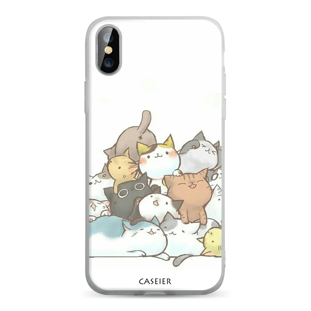 04 Чехол IER прекрасный кот чехол для телефона для iphone X XS MAX XR 7 8 матовый чехол сумка для iphone 7 8 6 6s 5 5S se задняя крышка Fundas Sheel Capa - Цвет: 04