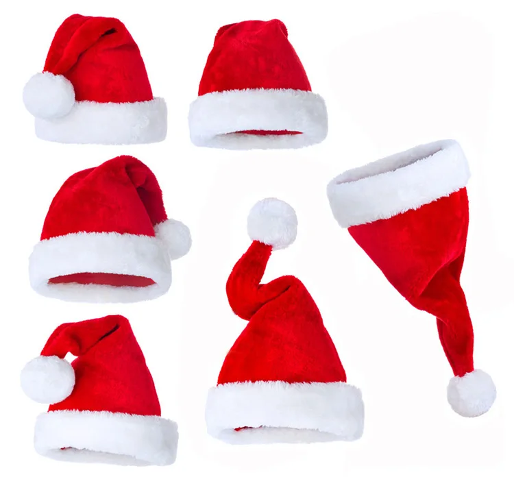 

1pc Creative Christmas Santa Claus Hats Caps XMAS Decoration Wholesale New Year's Gifts Home Party Supplies