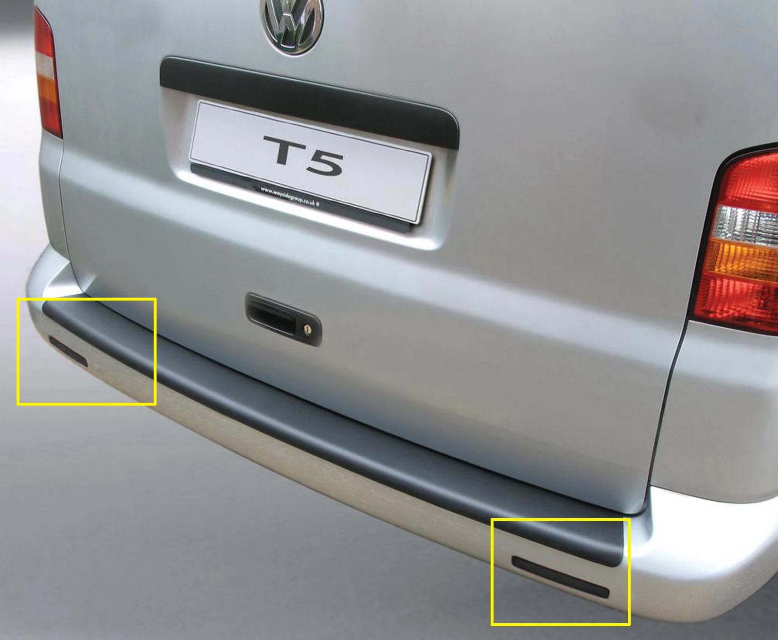 ANGRONG черный объектив светодиодный задний бампер отражатель света для VW T5 транспортер Caravelle Multivan