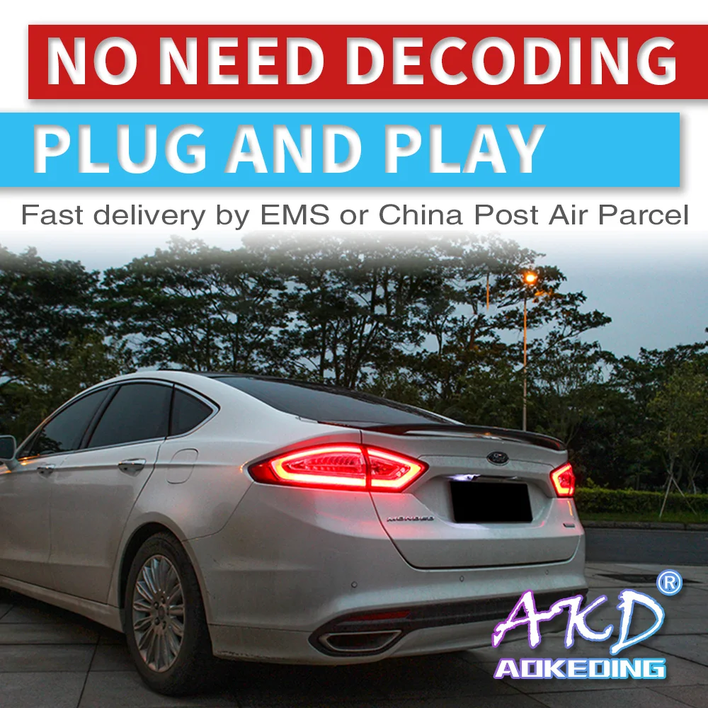 

Car Styling Tail Lamp for Ford Mondeo Tail Lights 2013-2016 For Fusion LED Rear Light Tail Lamp DRL+Brake+Park+Signal Stop light