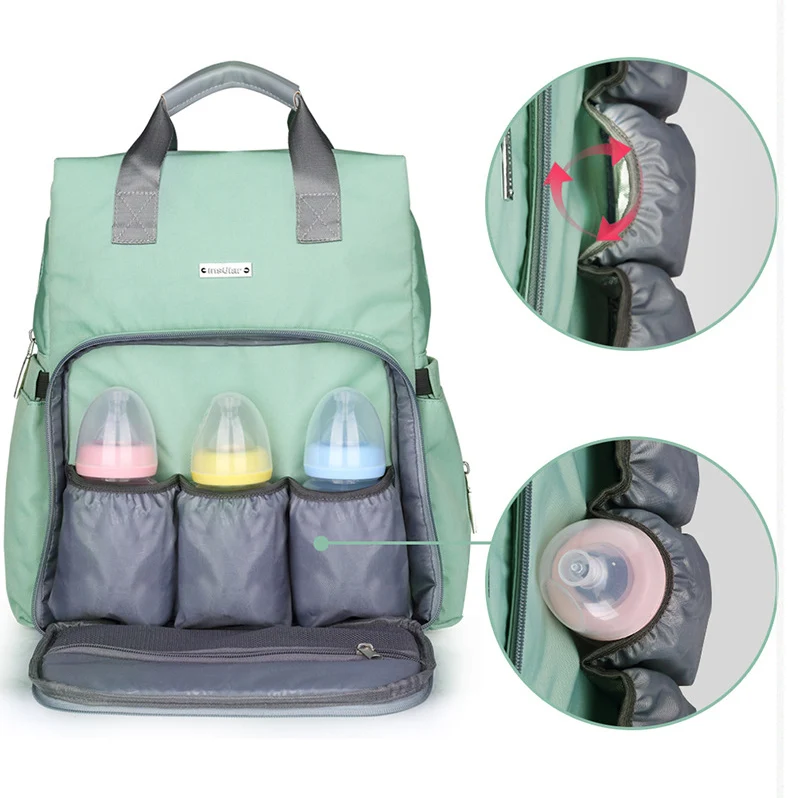 INSULAR модная сумка для подгузников, рюкзак для мамы, сумка для подгузников, водонепроницаемая, с поддержкой машинной стирки, 8 цветов, для ухода за ребенком, прогулочная коляска