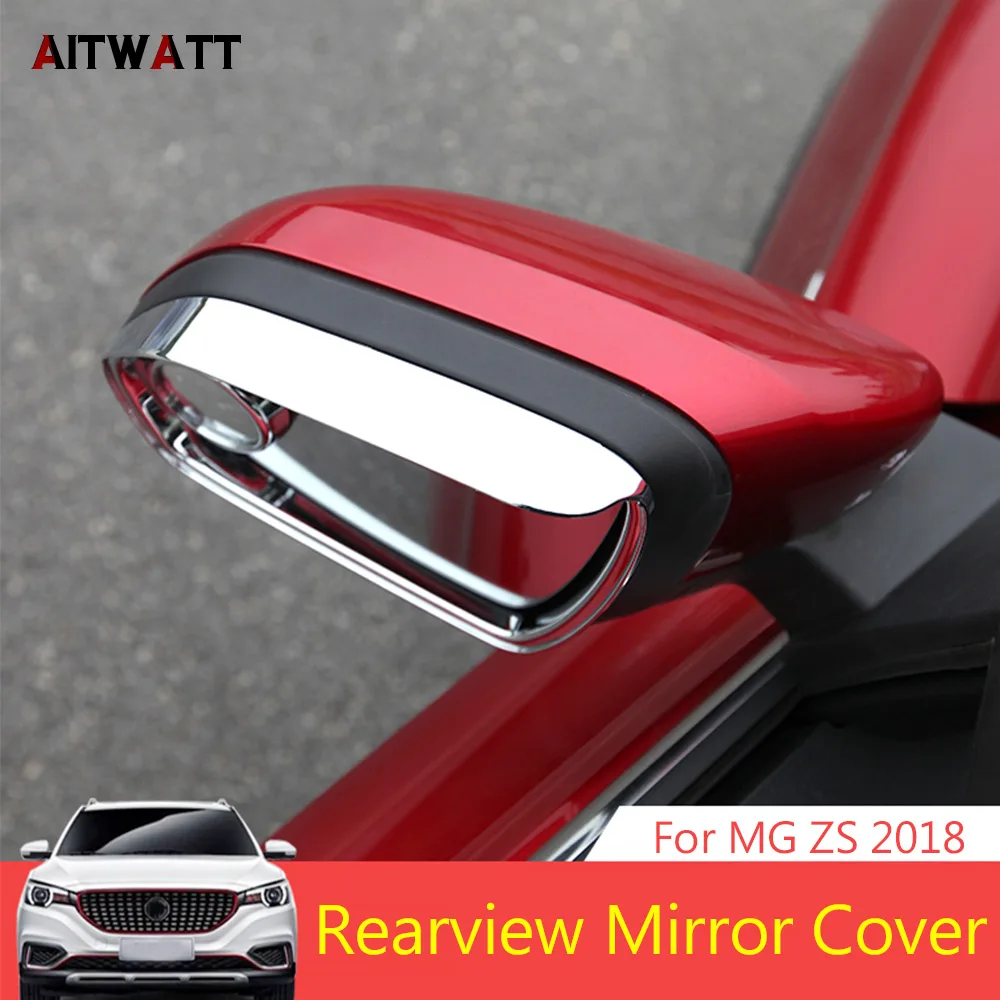 

Fit For MG ZS 2018 Rearview Mirror Visor Rain Eyebrows Cover Sun Rain Guard Shield Deflector Car Styling Decoration 2Pcs AITWATT