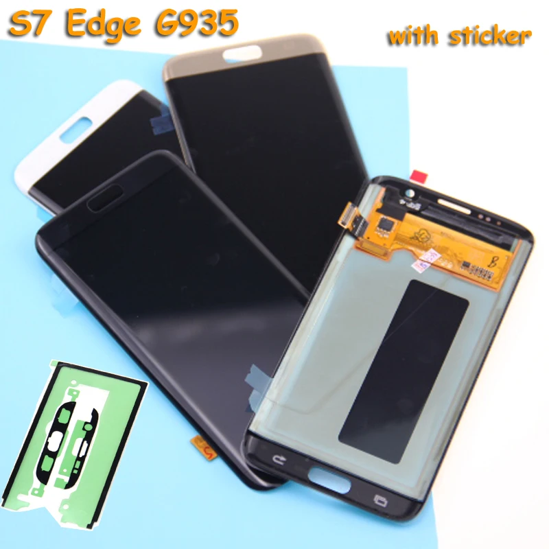 

100% tested Super AMOLED For SAMSUNG S7 Edge LCD Display for Samsung S7 Edge G935F LCD Screen Touch Digitizer Assembly