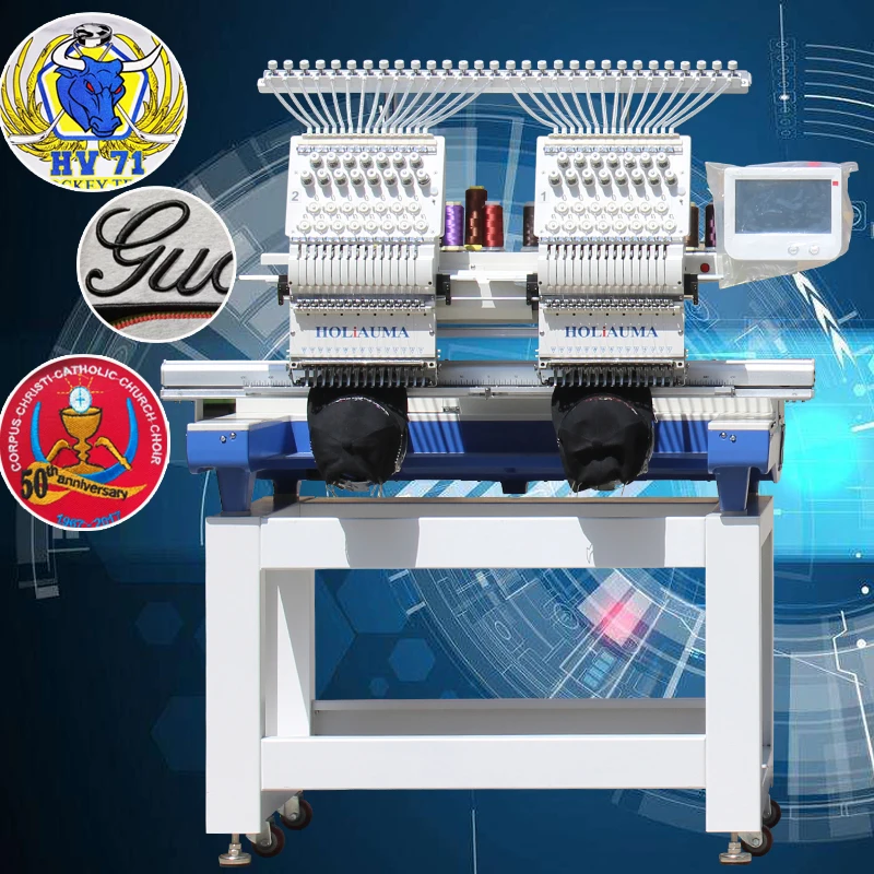 Горячая Распродажа! ВЫСОКОКАЧЕСТВЕННАЯ вышивальная машина с двумя головками для шапок/футболок/плоских с ce
