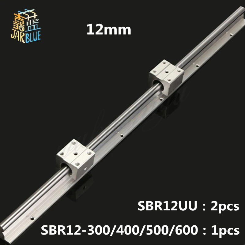 

Free shipping SBR12 12mm rail length 300mm to 600mm linear guide with 2pcs SBR12UU Set cnc router part linear rail