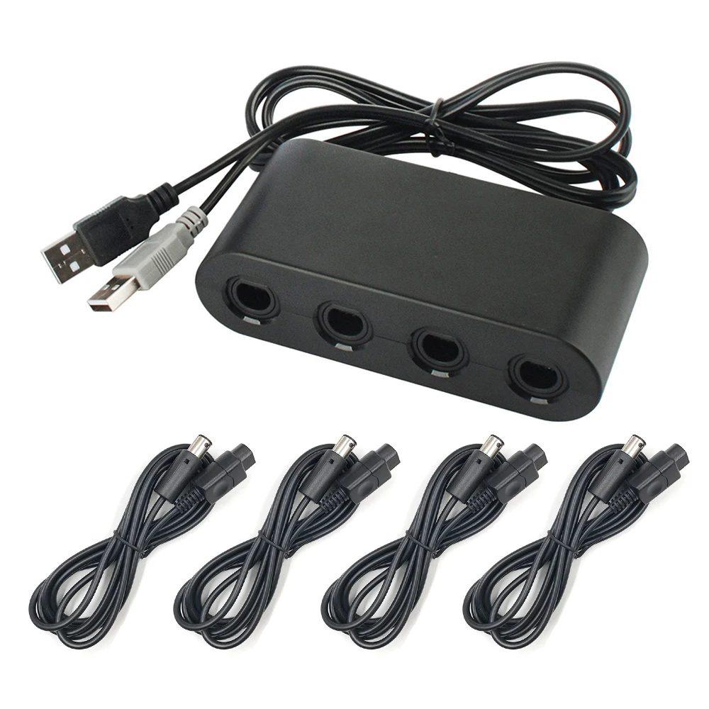 Gamecube контроллер адаптер подключения крана конвертер с 4 удлинителями для Nintendo Wii U