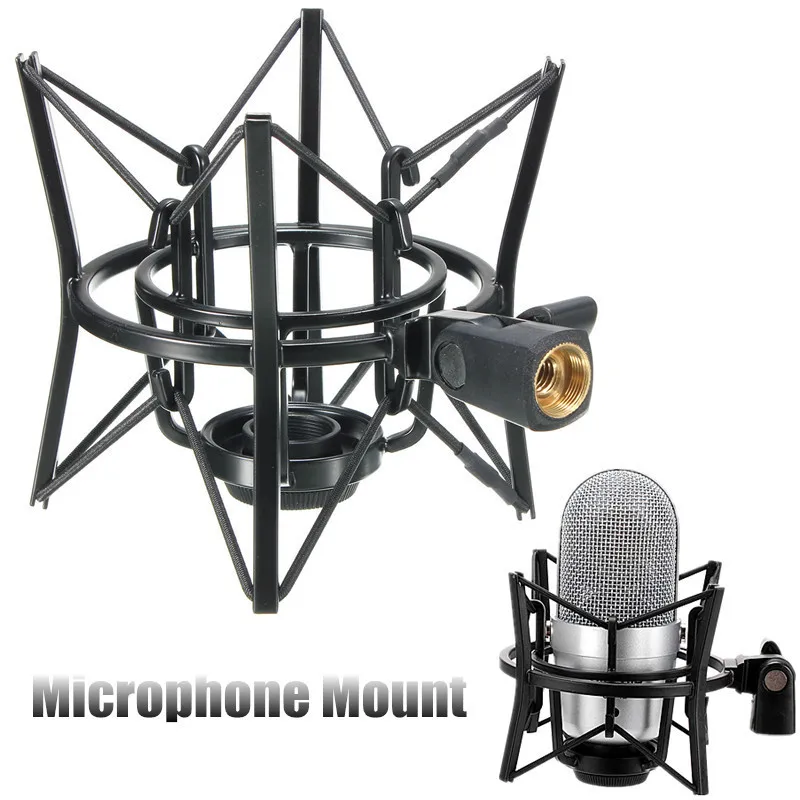 

Recording Studio Metal Shockmount Clip Suspension Spiders Bracket Microphone Stand Shock Mount For Broadcast Computer Mic Holder