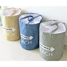 Laundry Storage Basket Cotton Linen Waterproof Clothing Storage Bag Foldable Kids Toy Laundry Basket Home Sundries Storage