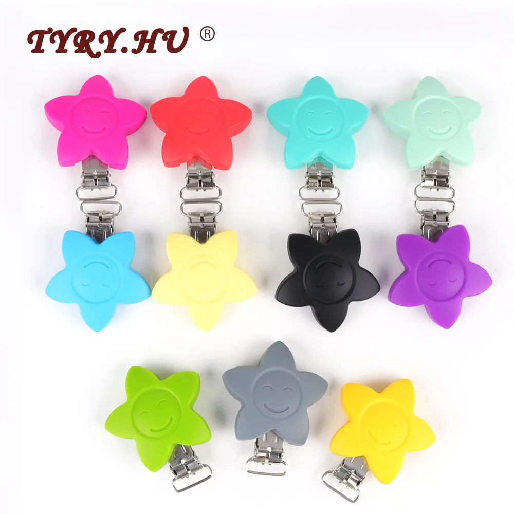 TYRY.HU 20Pc Food Grade Silicone Metal Pacifier Clip Holder Baby DIY Bead Tool Accessories Newborn Teething Chew Toy | Мать и ребенок