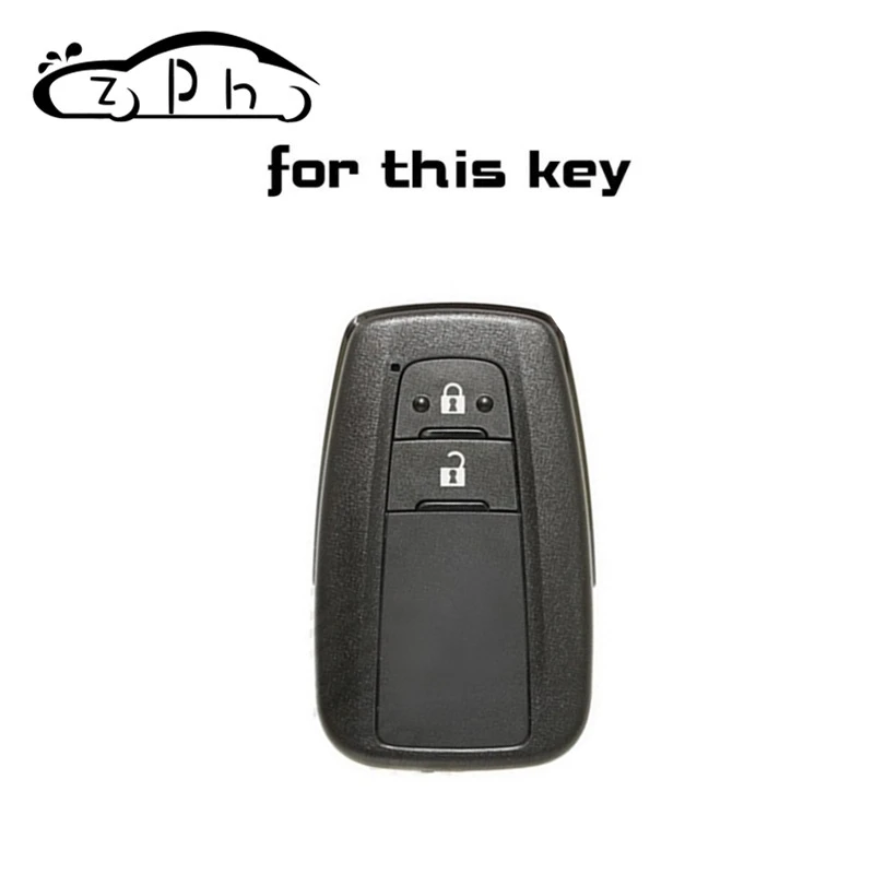 Силиконовая дистанционная Автомобильная крышка смарт-ключа 2 кнопки для Toyota Camry CHR CH-R Prius Corolla RAV4 Prado Fob Shell