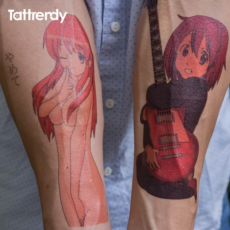 6 Unidslote Grande Flash Temporal Tatuaje Pegatina Para Hombres