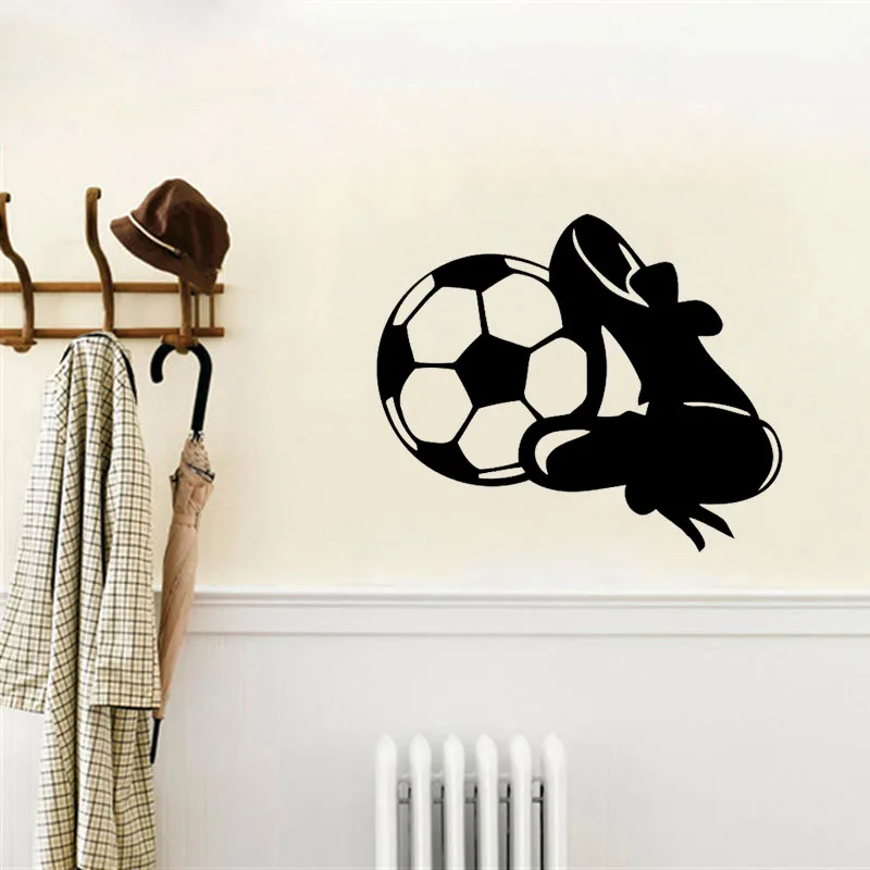 YOJA 55.9CM*46.7CM Fashion Football PVC Decor Wall Sticker Gym Kids Room Decal W2-002