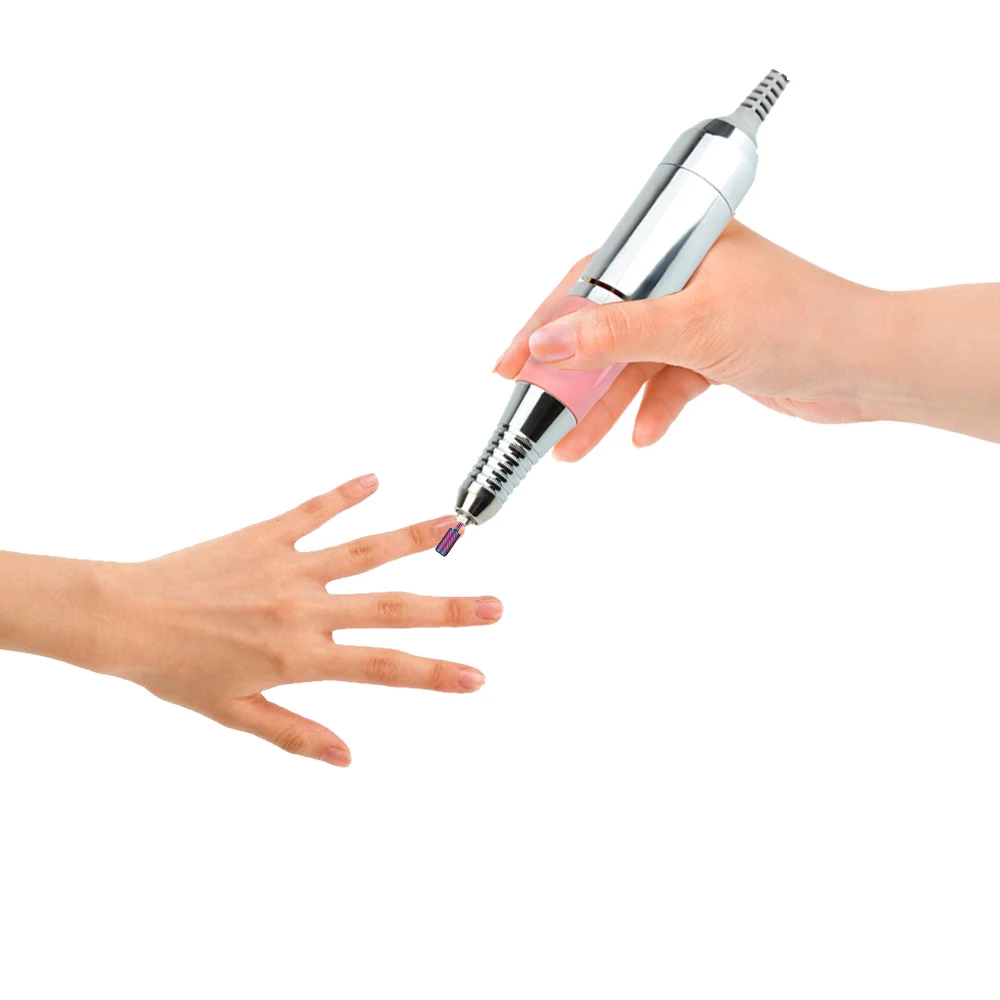 Мини электрическая дрель для ногтей 12 В 30000 об/мин наконечник для полировки ногтей шлифовальный станок для сверления ногтей Маникюр Педикюр инструмент для дизайна ногтей