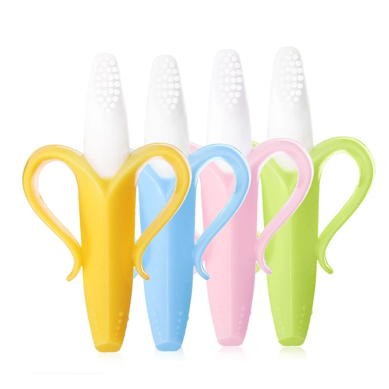 

High Quality Silicone Toothbrush And Environmentally Safe Baby Teether Teething Ring Kids Teether Children Chewing